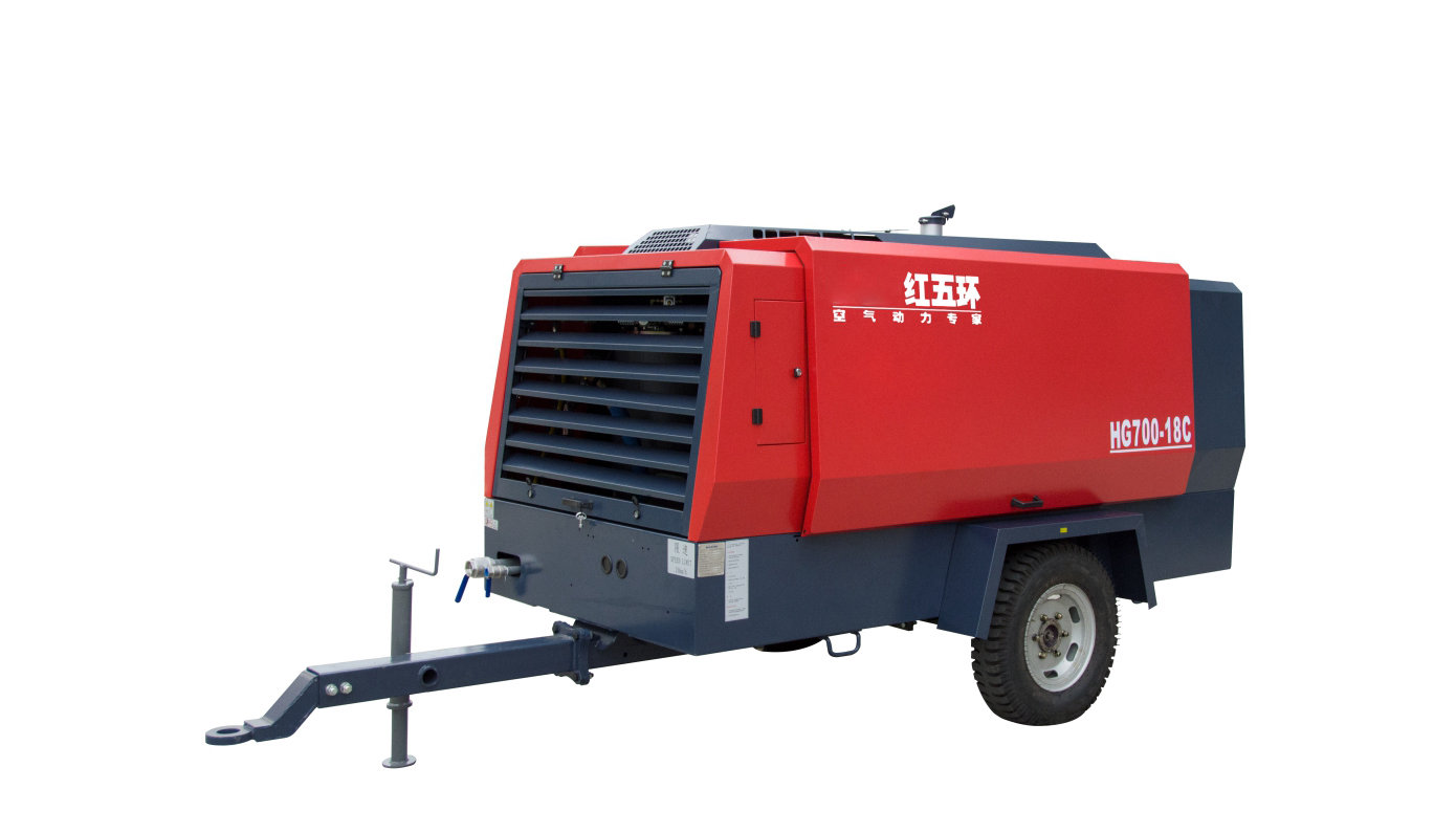 柴驅(qū)-HG系列單級高壓移動(dòng)空壓機(jī)（兩輪）HG650、HG750、HG550、HG700 柴移