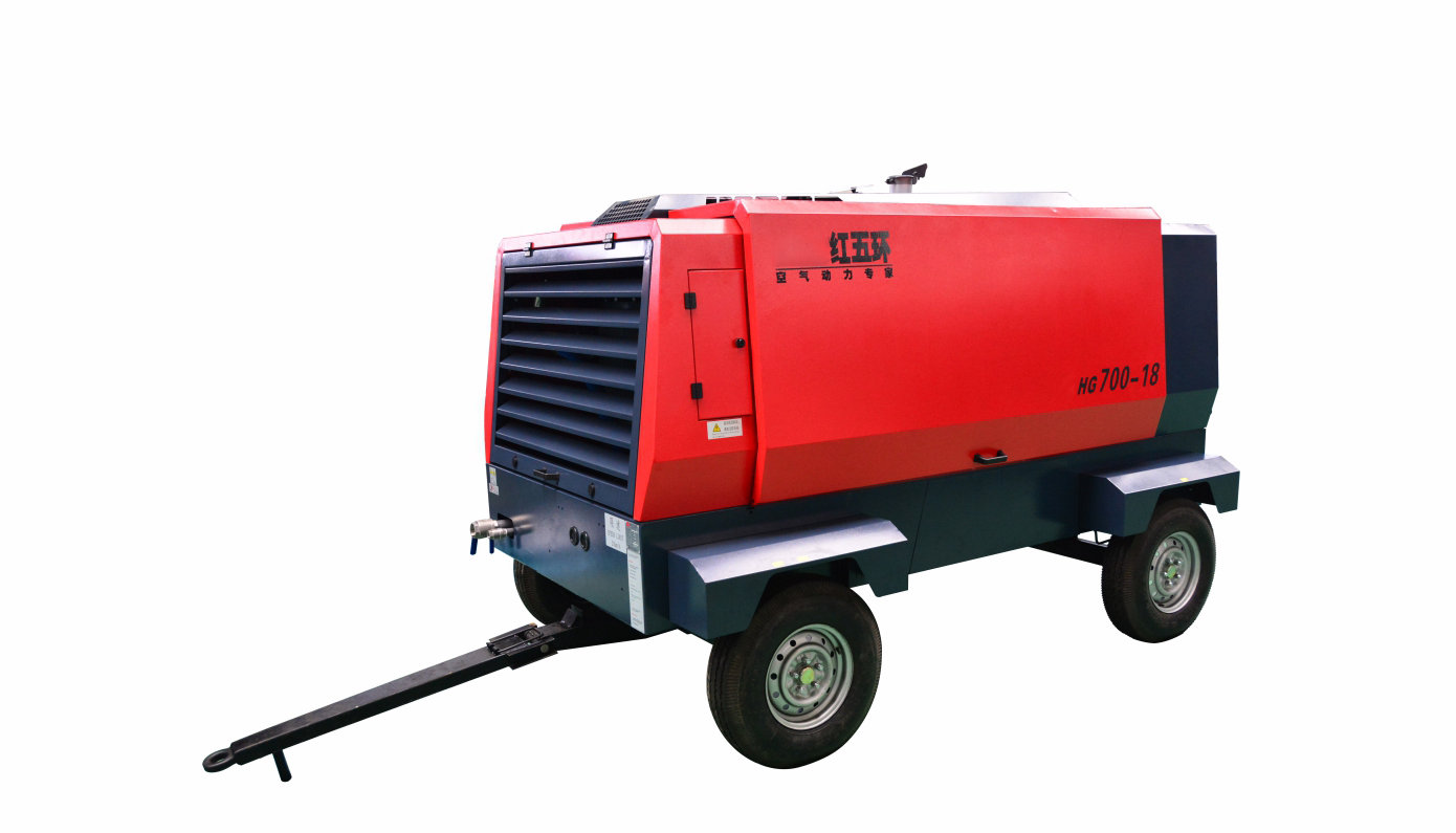 柴驅(qū)-HG系列單級高壓移動(dòng)空壓機(jī)（四輪）HG700 柴移